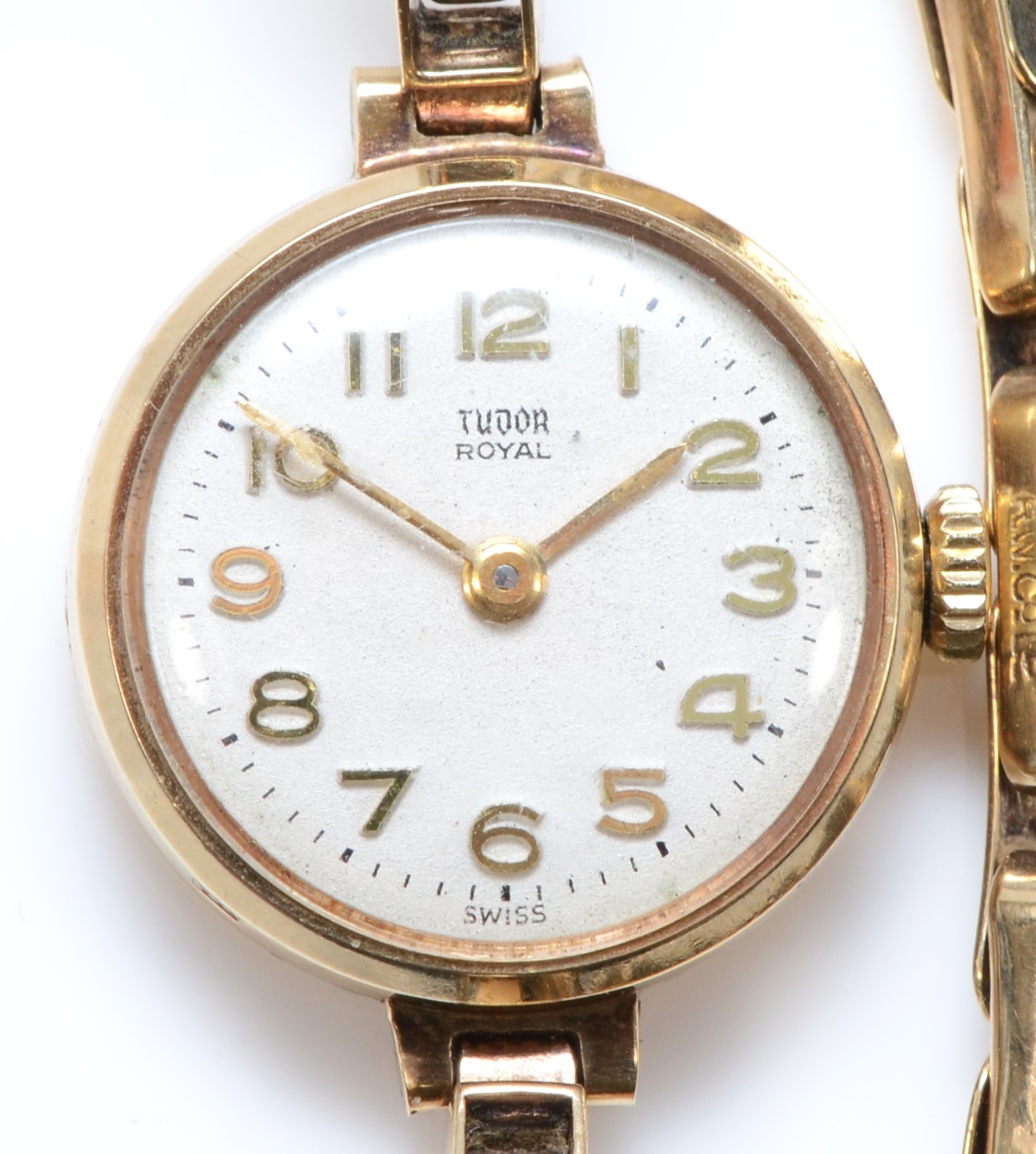 Tudor Royal, a 9ct gold Ladies wrist watch, Edinburgh 1965, the dial set with Arabic numerals,