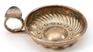 A vintage silver plated wine taster, 7.5cm.