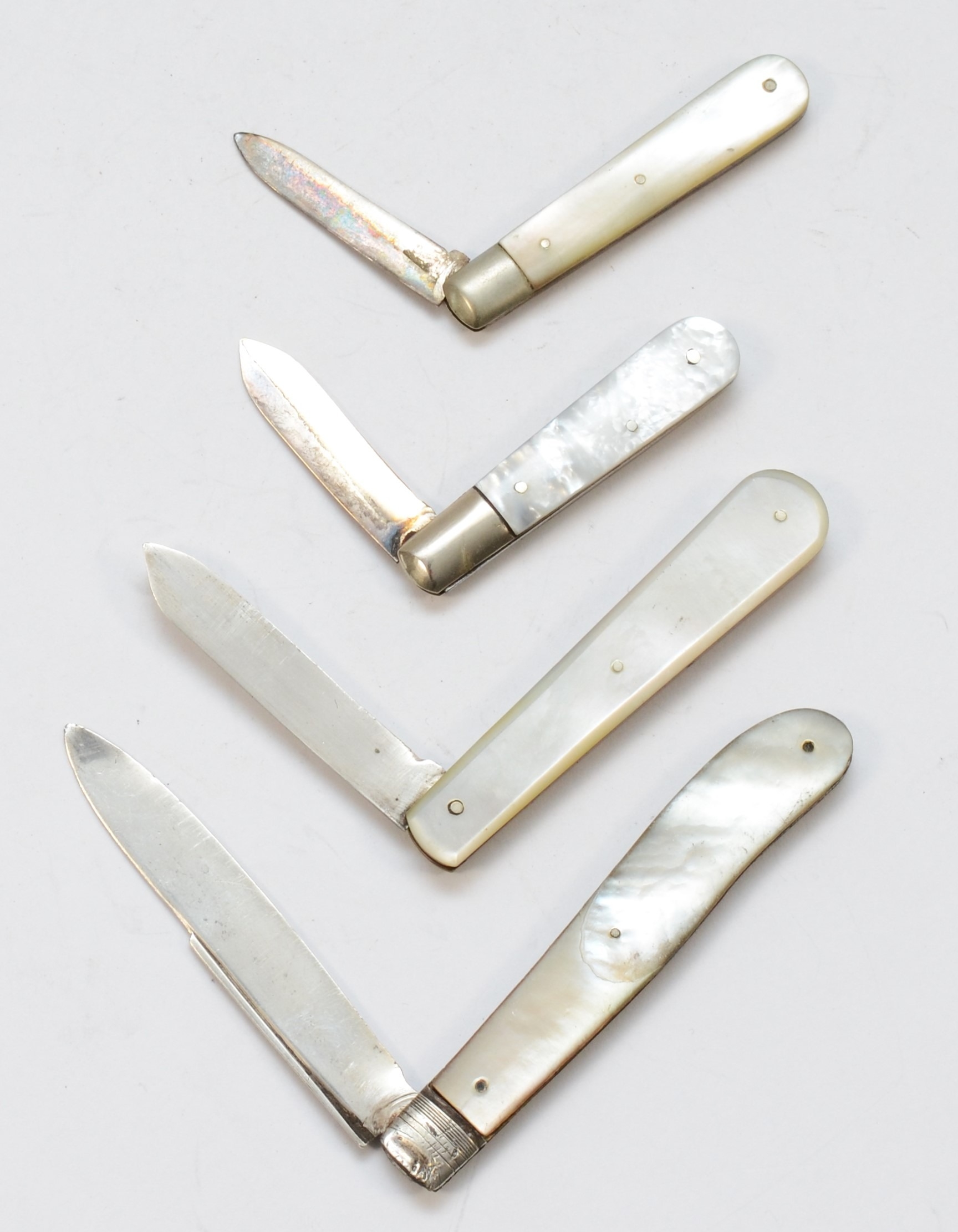 A Georgian silver bladed and mother of pearl handled fruit knife, by Atkin & Oxley, Sheffield - Image 2 of 2