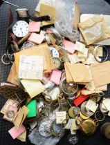 A group of mixed pocket and wrist watch parts/spares.