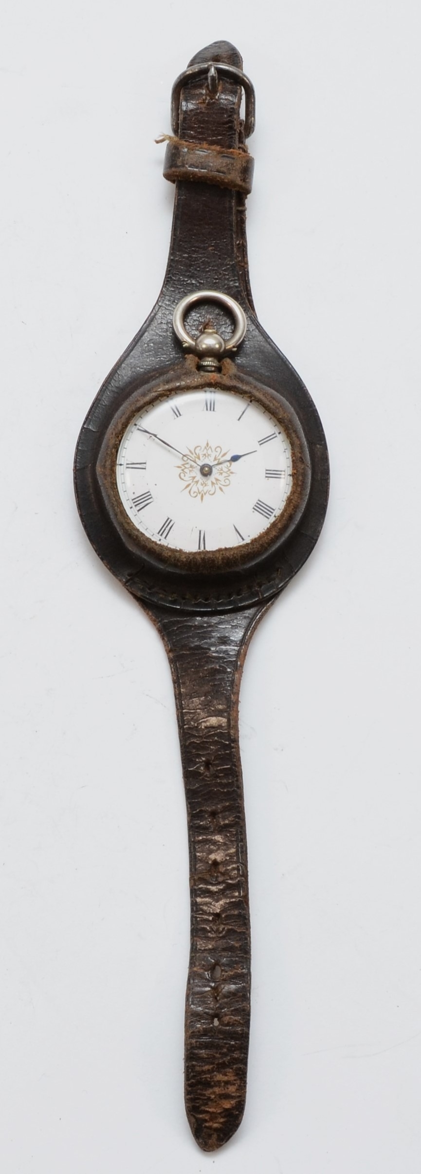DF&C, An early 20th century fine silver key wind fob watch, the enamel dial set with Roman numerals, - Image 2 of 5