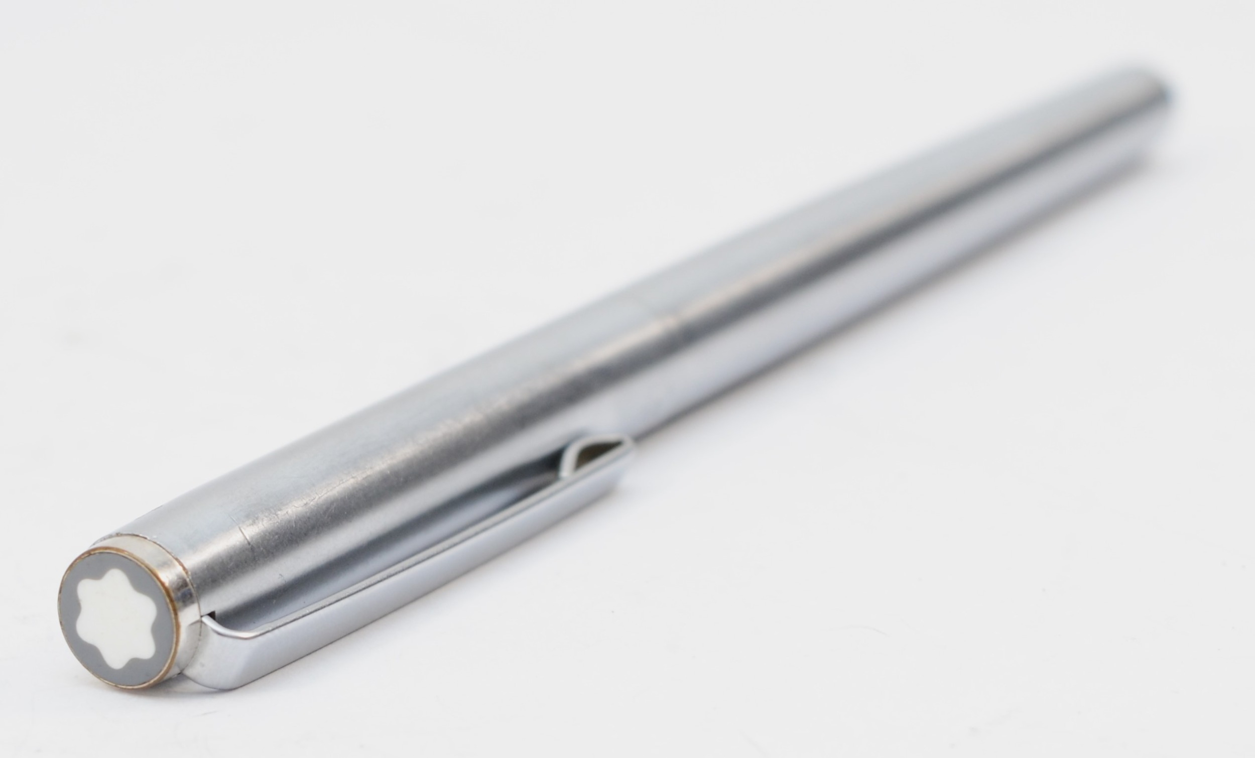 Montblanc, a stainless steel ball point pen body, 14cm. - Image 2 of 2