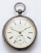 L. Rosenberg of Leeds, a silver cased open faced key wind fusee pocket watch, Chester 1895, the