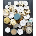 A group of mixed pocket and wrist watch parts/spares.