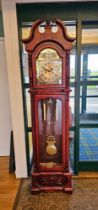 A modern Polaris longcase clock, having 31 day Westminster chime movement, 207cm tall.