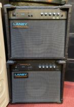 A pair of Laney 'Newhome' Linebacker 30 amplifiers.