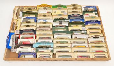 A collection of over fifty boxed promotional diecast vehicles by Lledo.