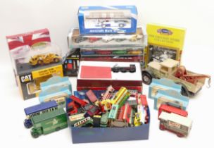 A collection of diecast model vehicles, makers to include Corgi, Lledo, and Matchbox, boxed and