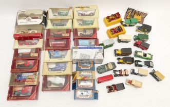 A collection of diecast model vehicles, by Matchbox and Lledo, boxed and loose.