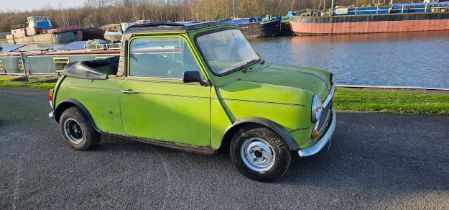 1980 Mini Monza HL, 998cc. Car Registration number LBW 533W. VIN number XL2S1N10744937. Engine