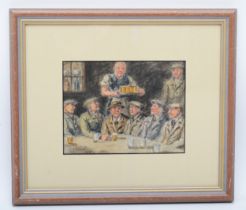 George Anderson Short (British 1856-1945), group of men drinking, watercolour on paper, signed and
