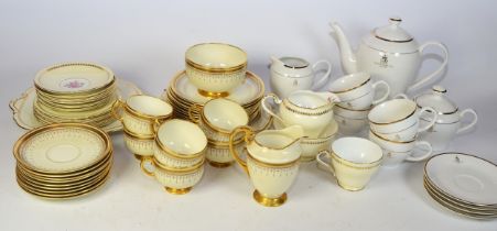 A collection of various part tea and coffee services, to include a Japanese eggshell coffee set, 'Ye