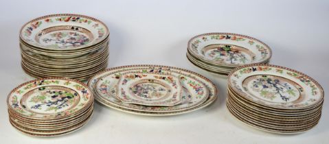 An early 20th century Colianware part dinner service, having Indian Tree pattern, comprising