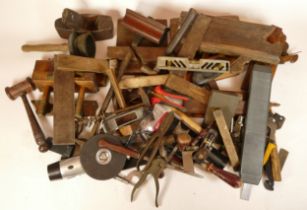 A collection of early 20th century and later carpenters hand tools and associated accessories in two