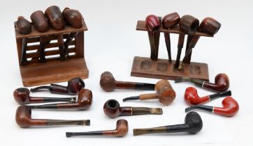 A collection of tobacco pipes, makers to include DR Max, Carey and others, together with two pipe