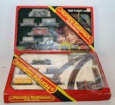 Hornby Railways; comprising 00 gauge train sets 'Rail Freight' and a G.W.R 'Goods Wagon' set, boxed.