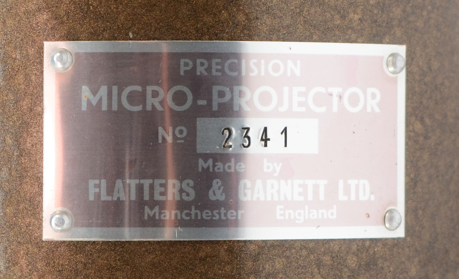 A micro-projector by Flatters & Garnett of Manchester, circa 1930, constructed in ebonised brass and - Image 3 of 3