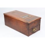 A Gledhill & Sons Ltd countertop shop cash till, mahogany cased with brass fittings, circa 1930s.