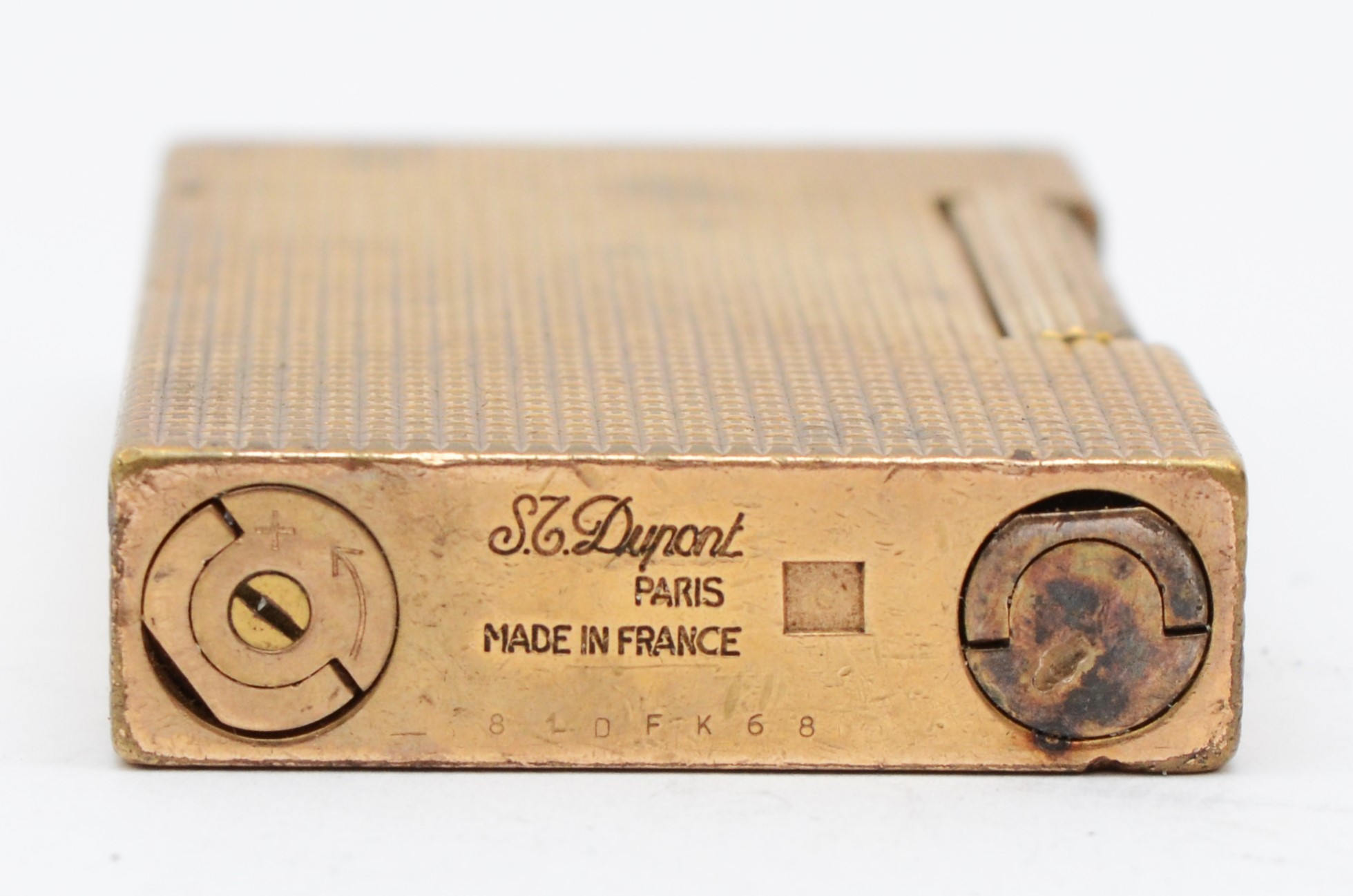 S.T. Dupont, a gold plated gas lighter, serial number 81DFK68. - Image 3 of 3