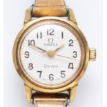 Omega, a gold plated, manual wind ladies wristwatch, 22mm, working when catalogued but not