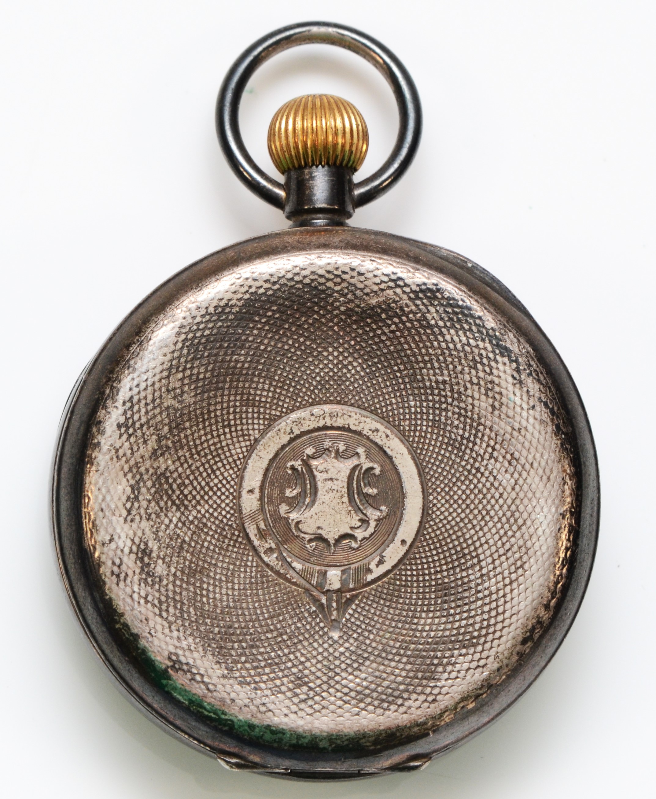 Rival, a silver keyless wind open face pocket watch, London import 1919, retailed by Wards Stores - Image 2 of 3