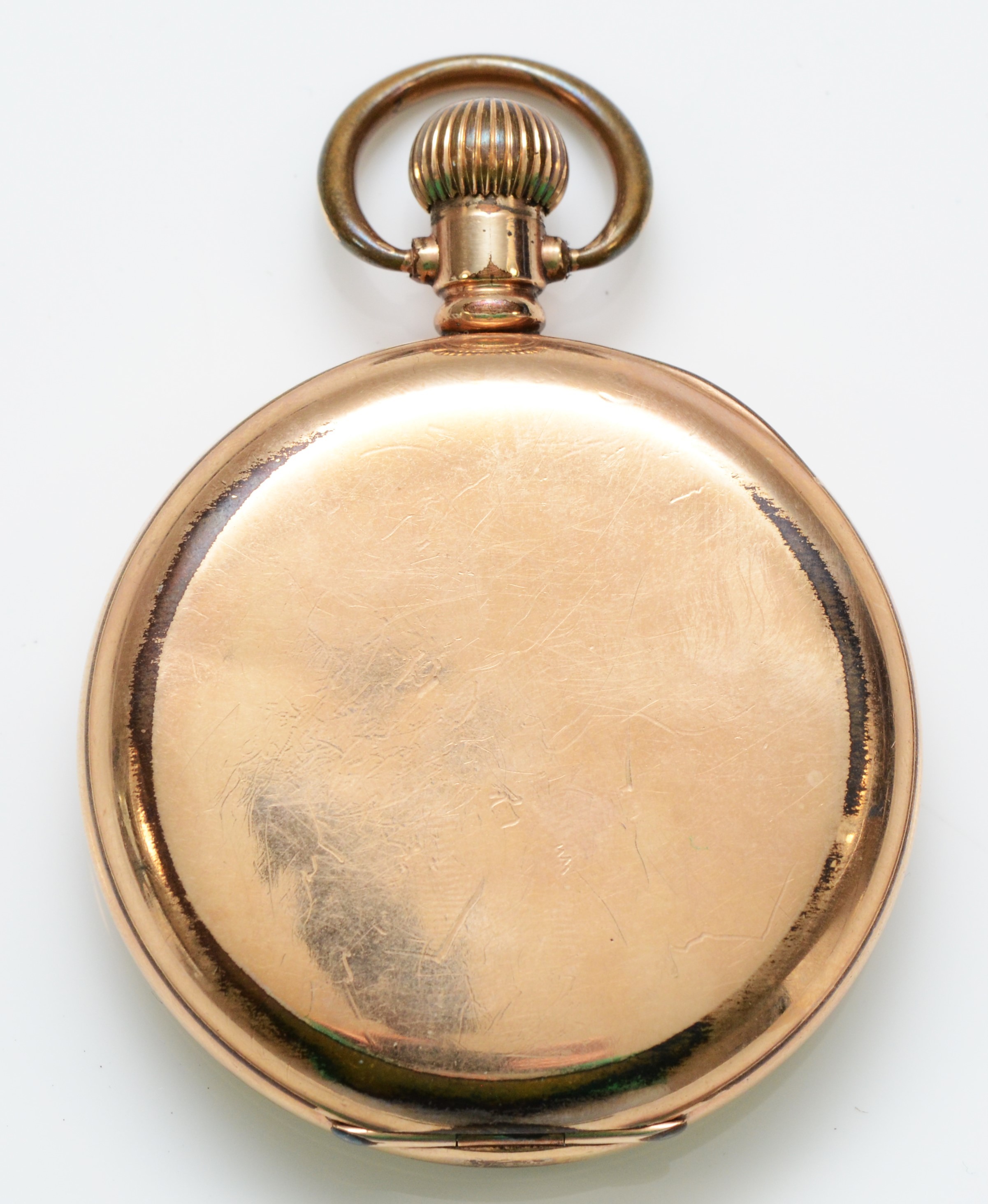 Rands, a gold plated keyless wind open face pocket watch, Swiss movement, 50mm, case, working when - Image 4 of 5