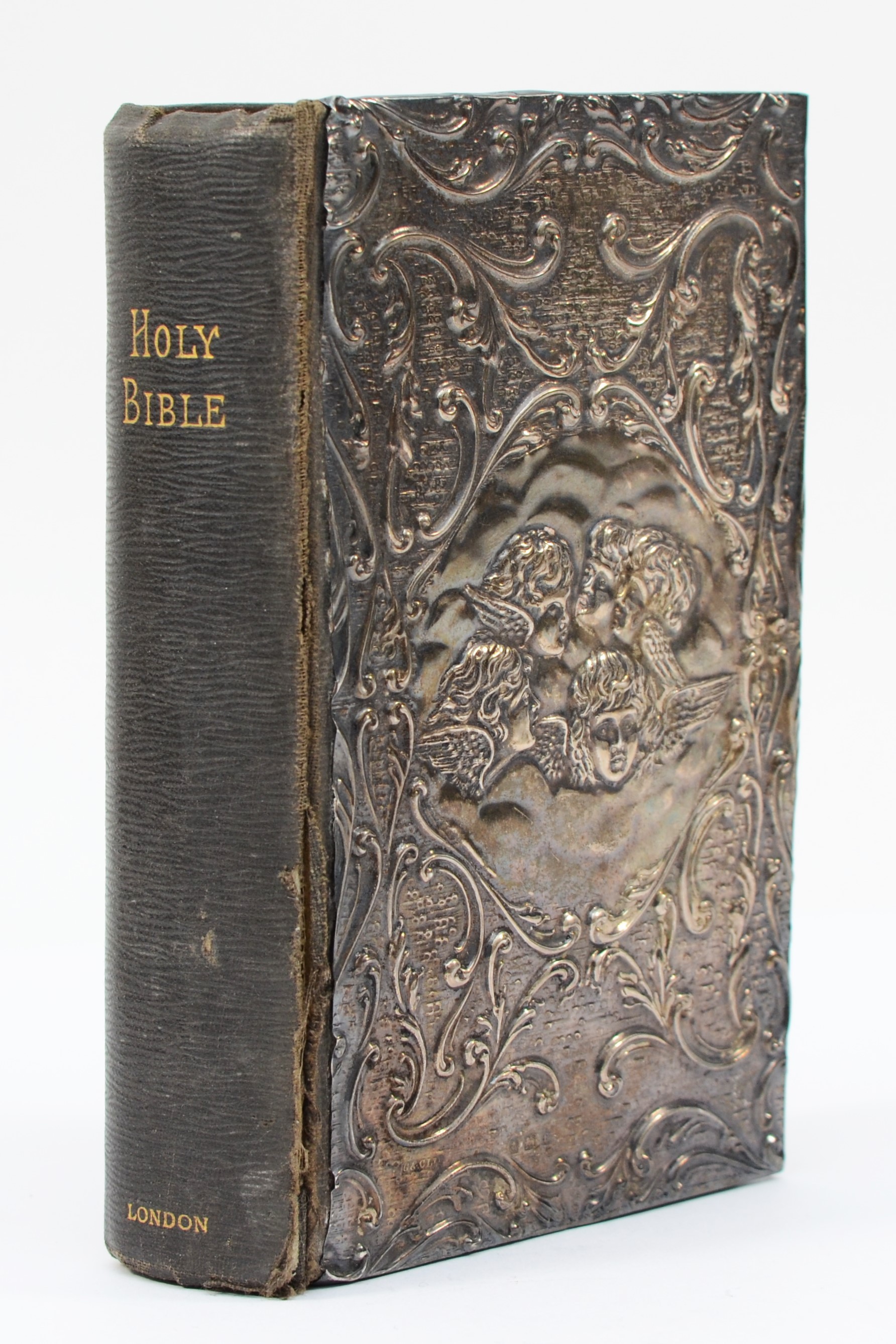 An Edwardian silver mounted Holy Bible, Birmingham 1905, 14.5 x 9cm