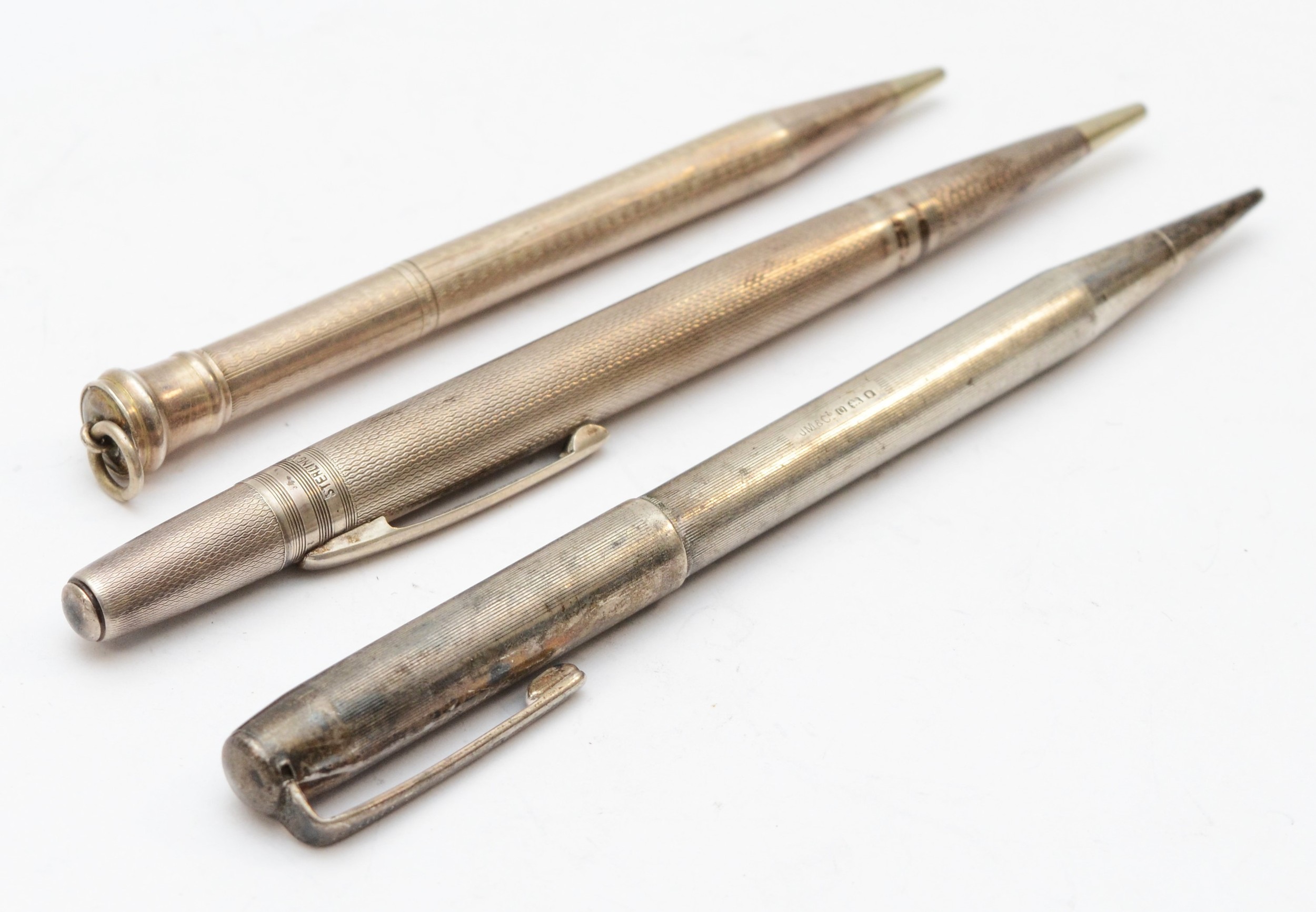 A Yard O Lead silver propelling pencil and two Sterling Silver propelling pencils. - Image 2 of 2