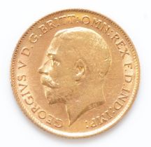 George V, half sovereign, 1913