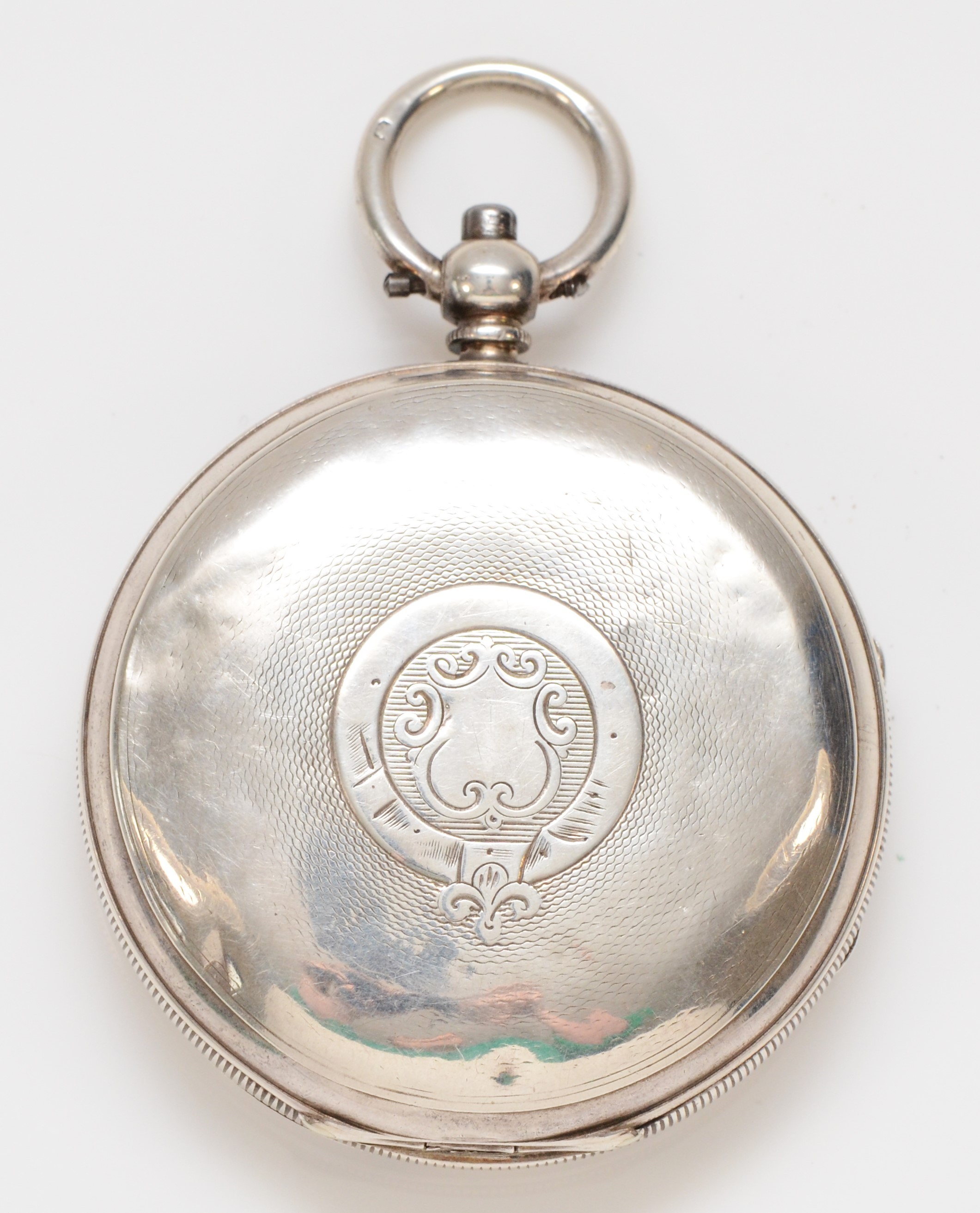 F.C. Scott, Redhill, a silver key wind open face pocket watch, Birmingham 1899, 50mm, working when - Image 2 of 3