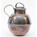 An electroplated lidded jug, 10cm