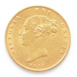 Young Head Victoria, shield back, half sovereign, 1855