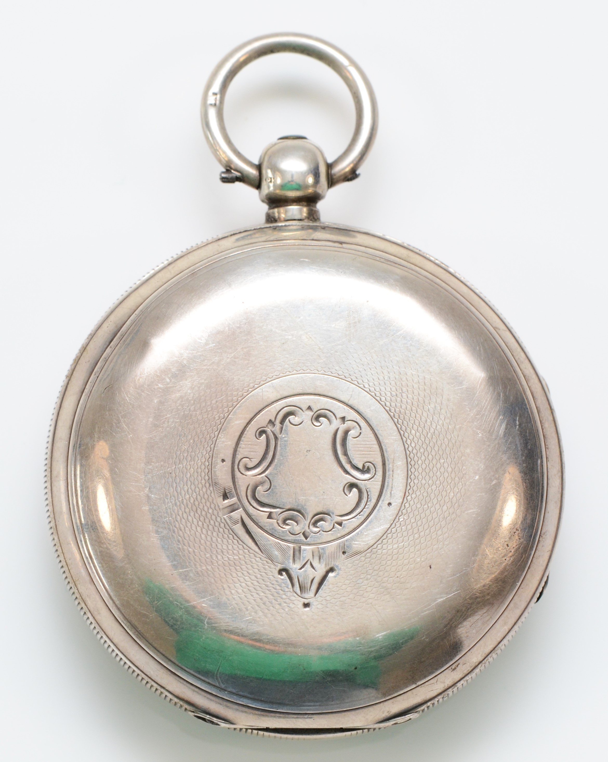 A silver key wind open face pocket watch, Chester 1899, Improved Patent English Lever, 54mm, working - Image 2 of 3