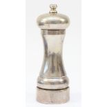 A silver salt grinder, London 2011, engraved S, 15.5cm