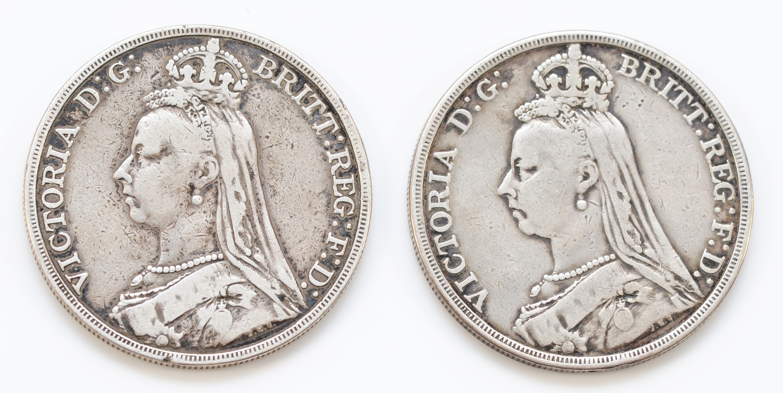 Victoria, crown, 1887,1889.