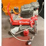 A Einhell 240 volt compressor, with associated airlines, grease gun and paint gun.