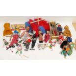 A collection of 20th century children's puppets, to include a boxed Pelham string example, film