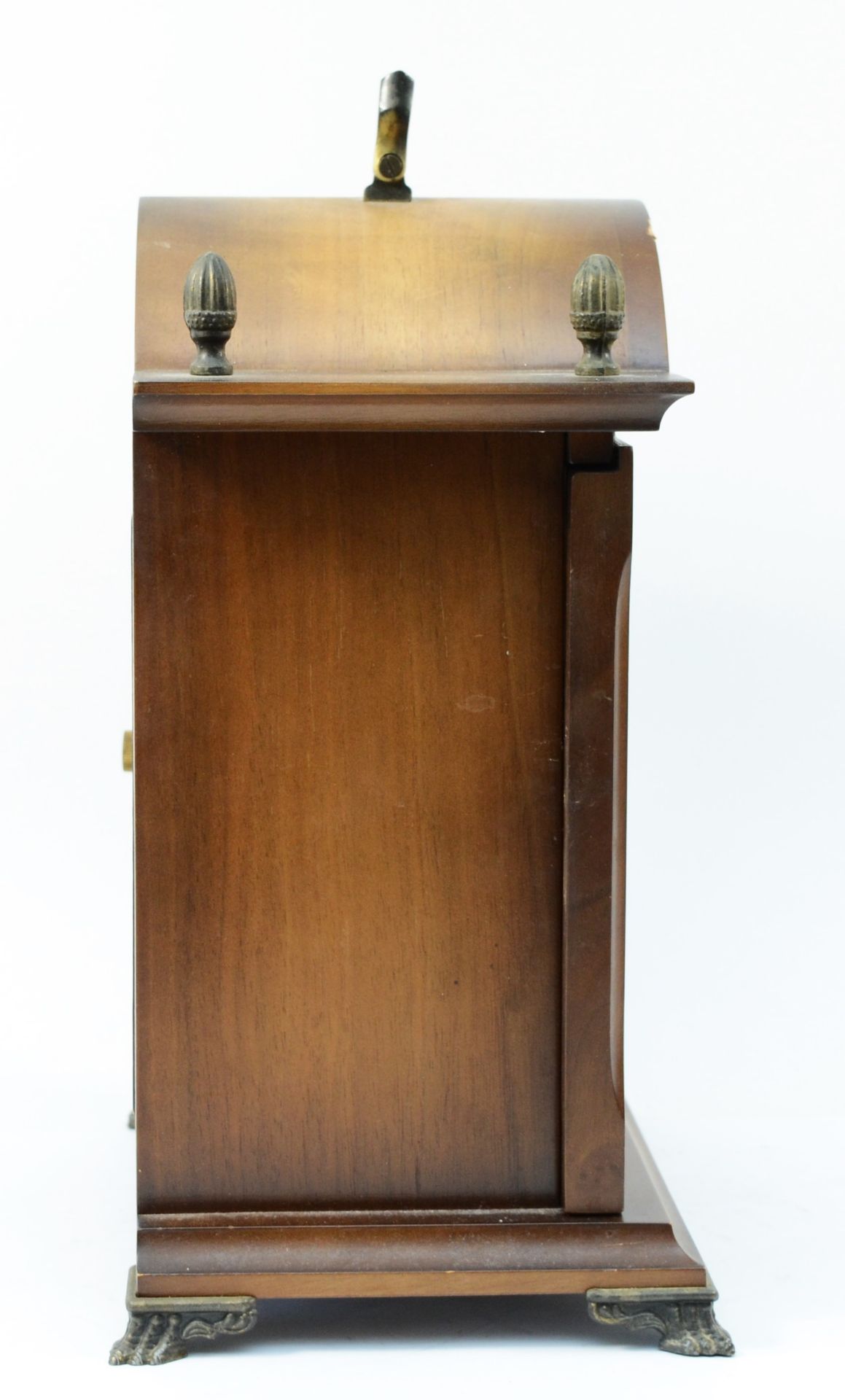 A modern Rapport mahogany cased German bracket clock, the gilt brass dial with Roman numerals - Image 2 of 5
