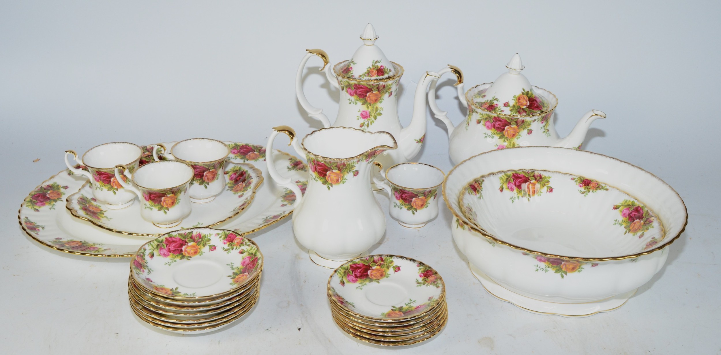 Royal Albert 'Country Roses' Sixty four piece dinner/tea service, together with associated - Image 4 of 5