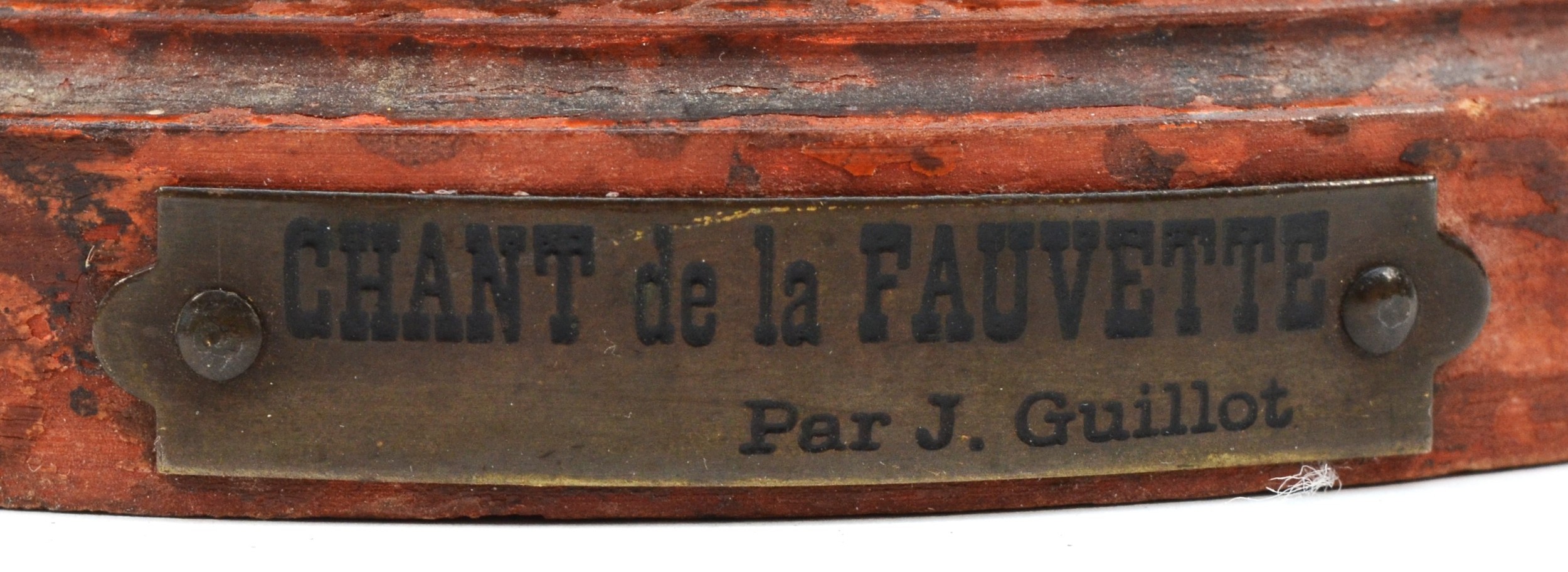 A cold painted spelter figurine 'Chant de la Fauvette' after Par J. Guillot, circa early 20th - Image 4 of 4