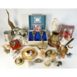 A large collection of homewares, to include cut glass/crystal drinking glasses, Wedgewood jasperware
