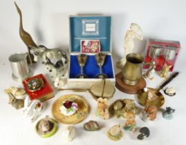 A large collection of homewares, to include cut glass/crystal drinking glasses, Wedgewood jasperware