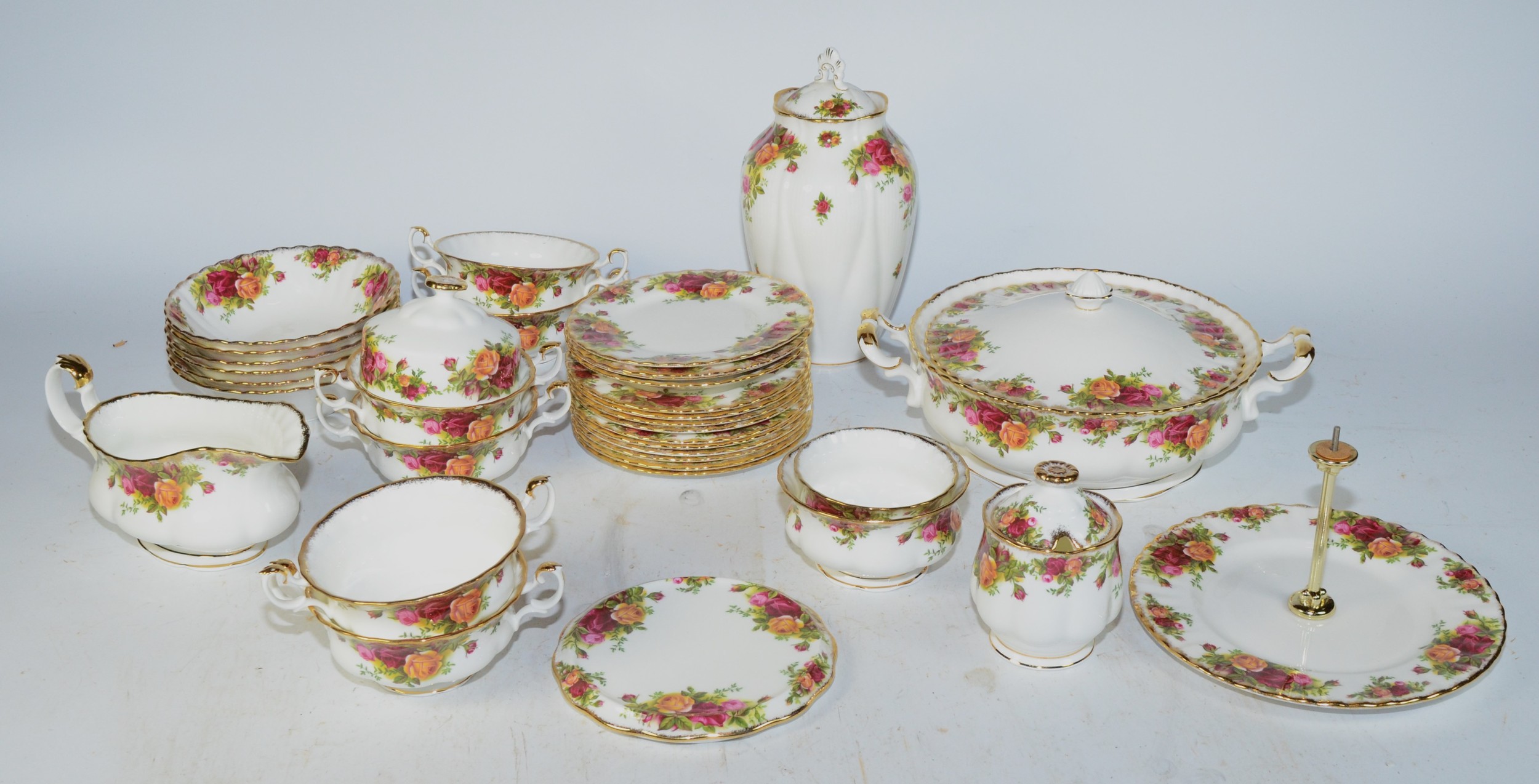 Royal Albert 'Country Roses' Sixty four piece dinner/tea service, together with associated - Image 3 of 5