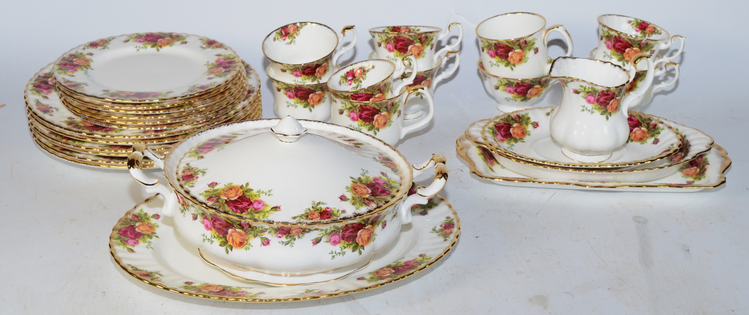 Royal Albert 'Country Roses' Sixty four piece dinner/tea service, together with associated