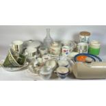 A large collection of ceramics. glassware and collectables to include Carlton Ware bowls and dishes,