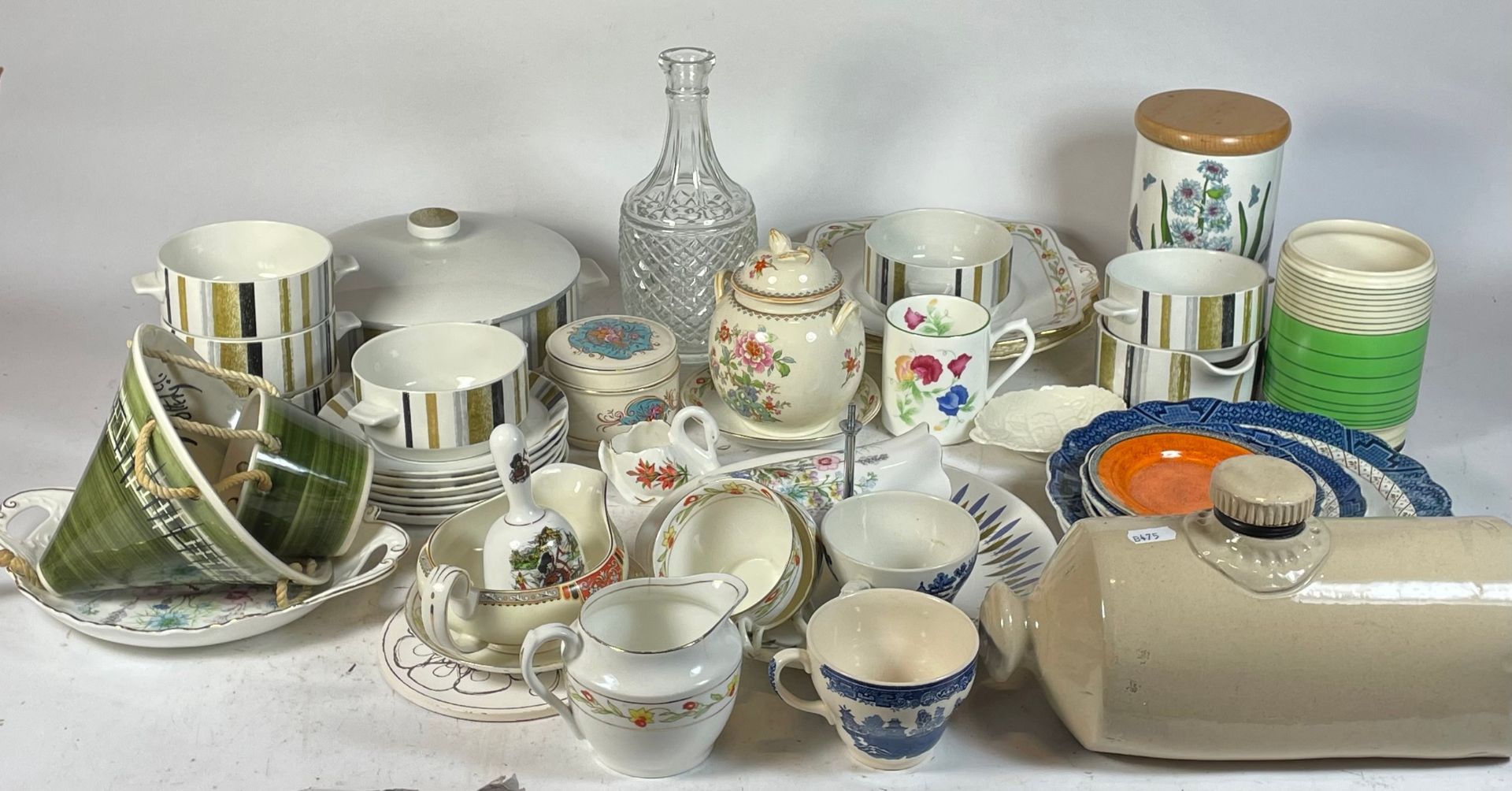 A large collection of ceramics. glassware and collectables to include Carlton Ware bowls and dishes,