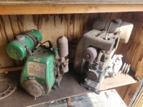 Two vintage Villiers static petrol engines. (2)