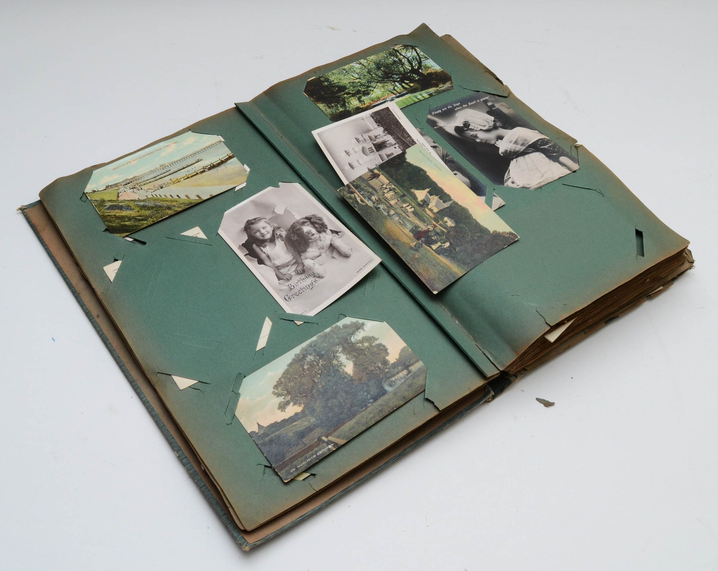 A postcard album and contents including over two hundred topical postcards, dating from early to mid - Bild 3 aus 3