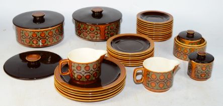 A collection of Hornsea Bronte pattern dinnerware pieces.