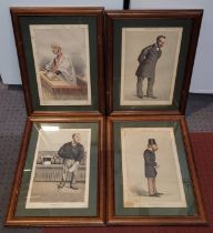 A set of four Edwardian Vanity Fair prints, comprising 'Statesmen' No'92, 101, 155, and 'Men Of